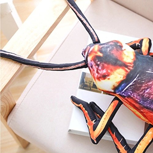 3D Cojín de Felpa de la Cucaracha de la Simulación,Juguete Felpa del Insecto,Almohada de la Siesta del Animal Doméstico para Decoración Casera Juguetes del Regalo de Cumpleaños (35CM)