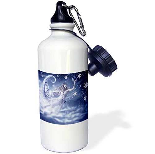 3dRose WB 110887 _ 1 "cura para el insomnio" deportes botella de agua, 21 oz, blanco