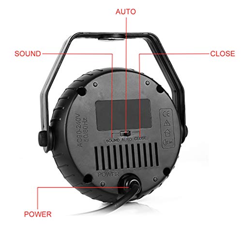 4 Pack 6 LED Mini Estadio de Luz PAR LED 3 en 1 activada la mezcla de sonido Efecto de iluminación RGB Wash disco del partido de la igualdad del LED de la lámpara hasta de luz DJ Etapa de iluminación