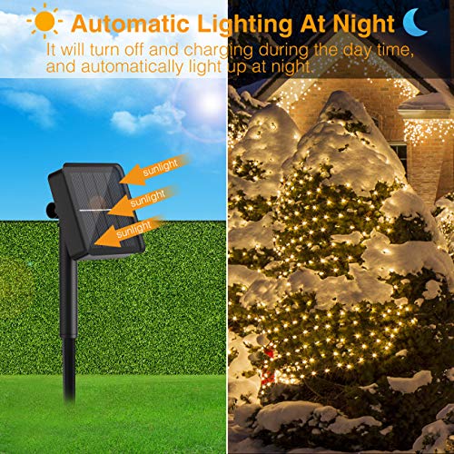 [4 Pack] Guirnaldas Luces Exterior Solar, Litogo Luces Led Solares Exteriores Jardin 12m 120 LED 8 Modos Cadena de Luces Decoracion para Navidad, Terraza, Fiestas, Bodas, Patio, Jardines, Festivales