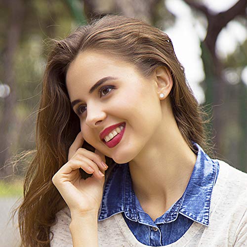 4 Pares de Pendientes Mujer Hombre Acero Inoxidable Aretes Piercing de Oreja para Oreja Forma Mancuerna Clásico Simple Delegado