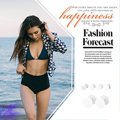 4 Pares de Pendientes Mujer Hombre Acero Inoxidable Aretes Piercing de Oreja para Oreja Forma Mancuerna Clásico Simple Delegado