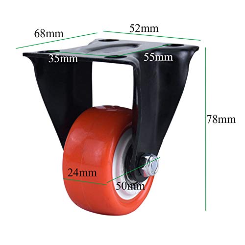 4 ruedas giratorias de servicio pesado, ruedas de goma de 50 mm para muebles, mesa, mesa de trabajo, garaje, sin rasguños/ruido con tornillos