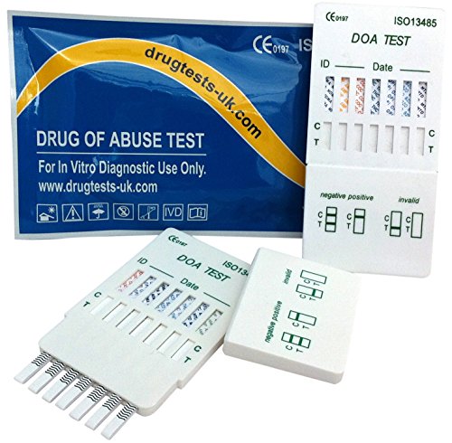 4 Test de drogas 7 en 1: detecta el uso de cocaína, heroína, speed, metadona, benzodiazepina, éxtasis, cannabis, morfina, buprenorfina y barbitúricos en 1 test