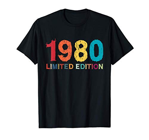 40 Años Cumpleaños Hombre Mujer Regalo Deco Divertido 1980 Camiseta