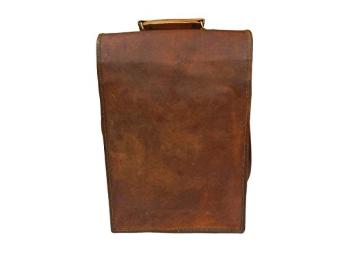 40 Cm Bolso Bandolera Laptop Bag Bolsa De Hombro Cuerpo Cruzado Grande para Mensajero Mensajeria De Cuero Piel Marron Portatil Notebook Bag College Office Hombre Y Mujer Leather Messenger Bag