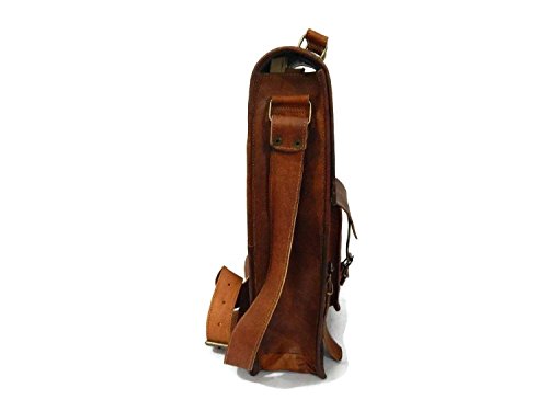 40 Cm Bolso Bandolera Laptop Bag Bolsa De Hombro Cuerpo Cruzado Grande para Mensajero Mensajeria De Cuero Piel Marron Portatil Notebook Bag College Office Hombre Y Mujer Leather Messenger Bag