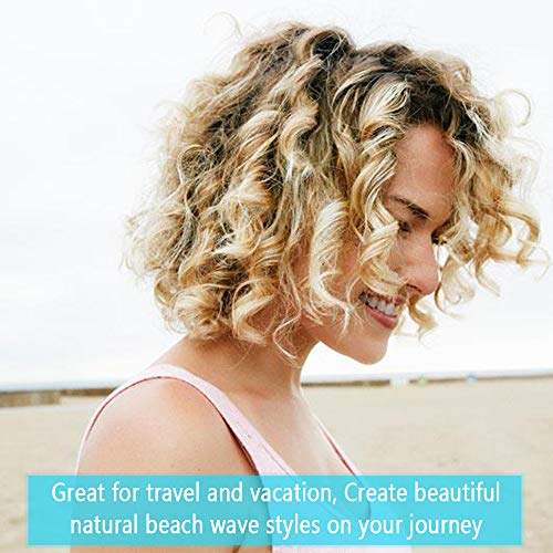 40 Unids Pelo Silicona Rodillo de Azul, Rizadores para el cabello Rulos para el Pelo suave Silicona Sin calor Sin clip Cuidado Herramientas bricolaje para el cabello largo (20 grandes y 20 pequeños)