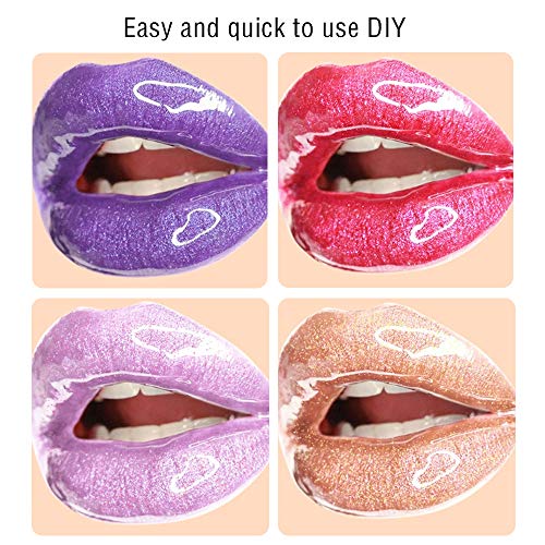 400 ML lip gloss base gel base de brillo de labios de grosor de labios, brillo de labios, base de bálsamo labial, DIY Lip Plumper, DIY Lip Maximize Non-Stick Lipsticks DIY Handmade Lip Gloss Glaze