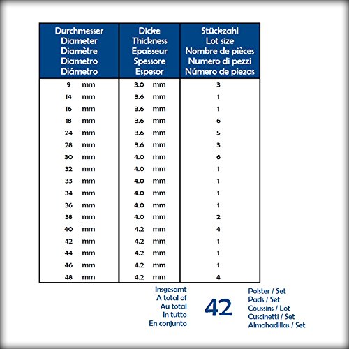 42 Zapatillas en cuero para Saxofón Alto Soundman® Resonadores en Metal Juego Universal Zapatilla 42 pcs