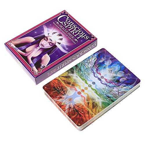 44 Uds Oracle Tarot Conscious Spirit Oracle Cards Oracle Card Board Deck Games Naipes para Amantes de los Juegos de Fiesta Familiar