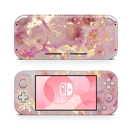 46 North Design Switch Lite Skin Vinyl Stickers, Mineral Rosa Oro Rosa Piedra De Granito Brillante Color Oscuro Cuarzo Pastel Ágata Planetas, Alta calidad, Durable, Sin burbujas, Made in Canada