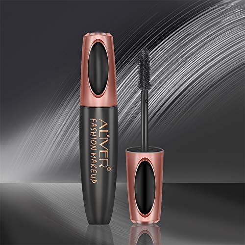 4D Silk Fiber Lash Mascara Impermeable Lujosamente más gruesas Pestañas voluminosas Larga duración Dramática a prueba de manchas Ingredientes naturales y no tóxicos