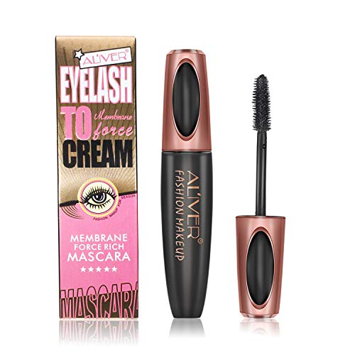 4D Silk Fiber Lash Mascara Impermeable Lujosamente más gruesas Pestañas voluminosas Larga duración Dramática a prueba de manchas Ingredientes naturales y no tóxicos