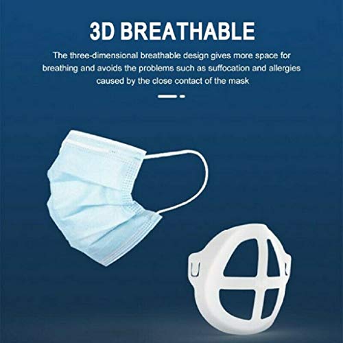 5-20PCS Soporte de máscara 3D, más espacio para una respiración cómoda Lavable reutilizable, aumentar el espacio de respiración Ayuda a respirar suavemente (5)