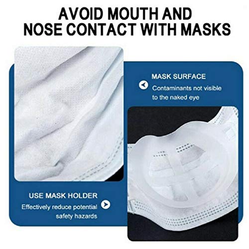 5-20PCS Soporte de máscara 3D, más espacio para una respiración cómoda Lavable reutilizable, aumentar el espacio de respiración Ayuda a respirar suavemente (5)