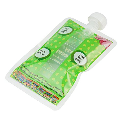 5 Bolsa de Comida para Bebé, 170ml - Recipiente Reutilizable a Prueba de Derrames - Adecuado para Bebés y Niños de Todas las Edades - Destete, Conservar y Almacenar Alimentos, Bebidas|Sin BPA