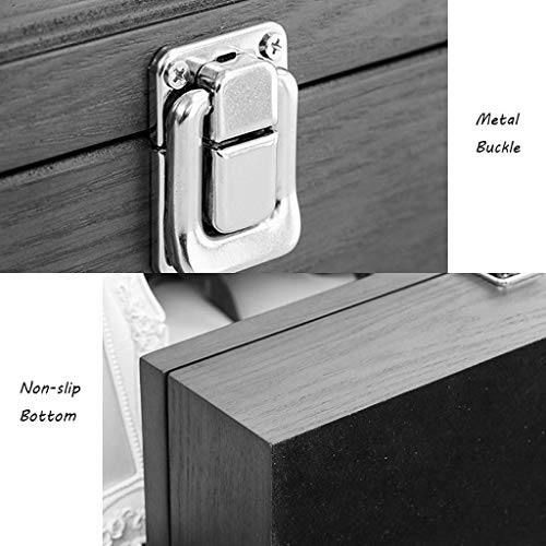 5 Caja de reloj de madera wellery Display rabia ase lass Tapa bandeja pulsera con cierre de metal KLE y 6 Eliminación S DDLS (Color : 2)