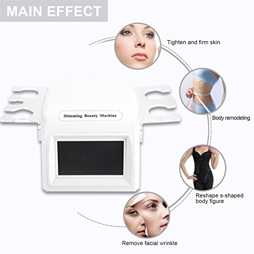 5 en 1 Ultrasonidos Celulitis Grasa RF bipolar de radiofrecuencia máquina con 40 k Masaje de vacío por cavitación ultrasónica para Celulitis Grasa(EU)