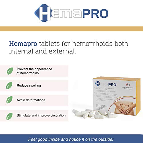 5 Hemapro Pills + 5 Hemapro Cream: Pastillas y Crema para prevenir y aliviar hemorroides