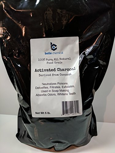 (5 libras) Polvo de carbón activado de coco orgánico – grado alimenticio, Kosher – blanqueamiento de dientes, exfoliante facial, fabricación de jabón (5 libras)