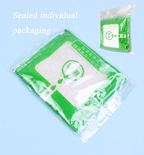 5 Pack Kitchen Bathroom Wardrobe Hanging Hygroscopic Anti-Mold Deodorizing Moistureproof Desiccant Bag, Dehumidification Process Could be Witness