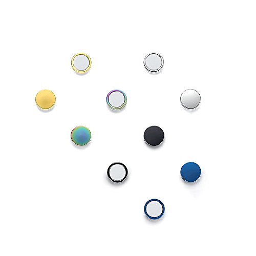 5 Pares Acero Inoxidable Pendientes Magnéticos Iman Hombres Mujer Unisex Falso Pendientes aros plata tous Redondos Sin Agujero Piercing 8mm