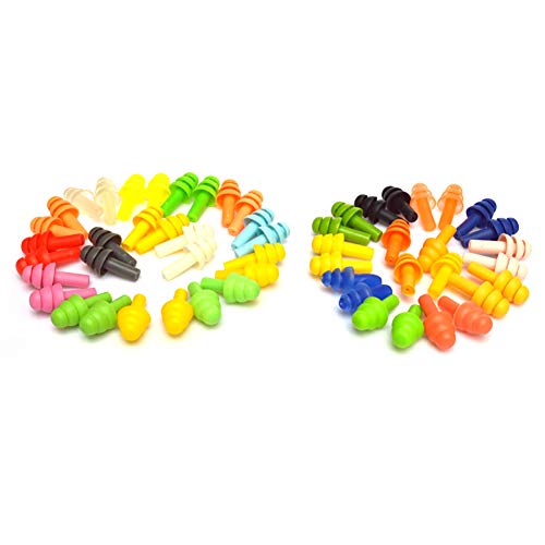 5 pares de silicona natación tapones para los oídos cómodos tapones de oído para nadar aprendizaje audición protección conciertos aviones tiros