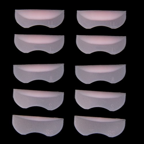 5 Pares Rizador De Pestañas De Silicona Se Encrespa La Permanente Falsa PESTAÑAS Almohadilla Escudo