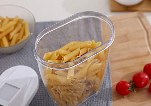 5 Pieza Jarras de Almacenamiento de Plástico con Cierre Acrílico Juego de Envases con Tapa Hermética, Azúcar, Té, Café, Bocadillos, etc 1440ml, 960ml, 720ml, 480ml, 300ml