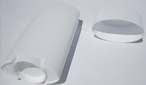 5 recipientes vacíos de plástico de 15 ml con tapa, color blanco, para desodorante, bálsamo labial, etc.