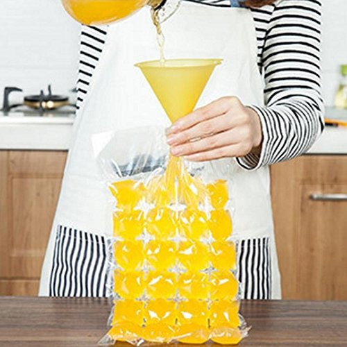 50 bolsas desechables para hacer hielo, bandeja para cubitos de hielo hace vasos de chupito, molde de hielo, regalo novedoso bandeja de hielo herramienta de verano para beber 1200 cubos