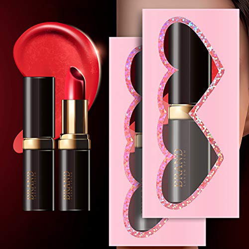 50 Embalajes de Pestañas Vacías Caja de Almacenamiento de Pestañas Postizas Funda Contenedor Estuche de Papel de Pestañas Vacía Suave (Rosa)