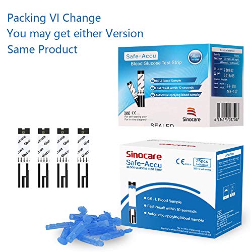 50 tiras reactivas para medidor de glucosa en sangre Safe Accu