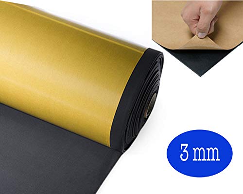 50 x 100 cm. Grosor de 3 mm. Lámina de neopreno adhesiva. Grosor de 3 mm. Fabricada con goma expandida Foll Nep®. Placa de neopreno adhesiva.