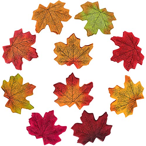 500 Piezas 10 Colores Variados Hojas de Arce de Otoño de Seda Falsa Hojas Artificiales de Otoño para Boda, Eventos y Decoración