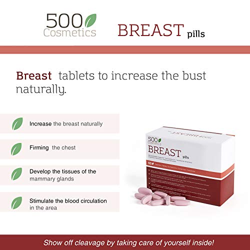 500Cosmetics Breast - Complemento Natural para la mujer - Ingredientes 100% Naturales - Fabricado en la UE - 60 Tabletas. (1)
