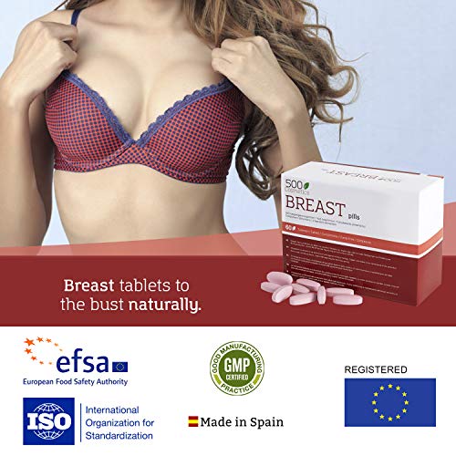 500Cosmetics Breast - Complemento Natural para la mujer - Ingredientes 100% Naturales - Fabricado en la UE - 60 Tabletas. (1)