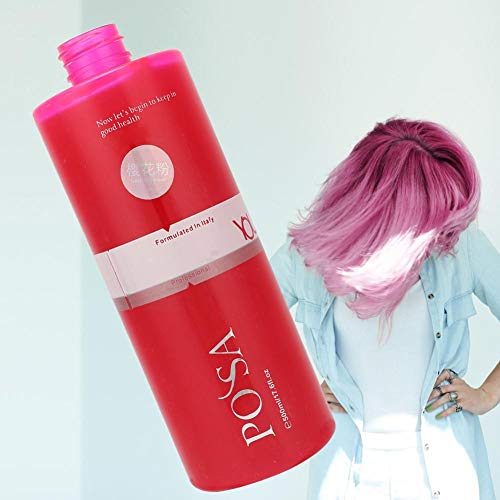500ml Crema de tinte capilar rosa de larga duración, Crema de color de cabello semipermanente suave Herramienta de color de peluquería para salones profesionales y uso doméstico(500ml)