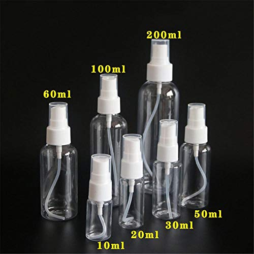 50Ml / 60Ml / 100Ml Ml Botella De Spray Botella De Spray Transparente Nebulizador Portátil Recargable con 1 Embudo-50 Ml 100 Piezas