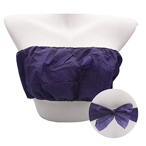 50PCS Sujetador desechable para Mujer Ropa Interior Superior de SPA desechable Sujetadores Sujetadores Negros Desechables Bikini, Paquete Individual