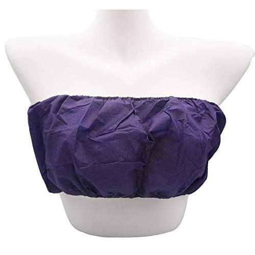 50PCS Sujetador desechable para Mujer Ropa Interior Superior de SPA desechable Sujetadores Sujetadores Negros Desechables Bikini, Paquete Individual