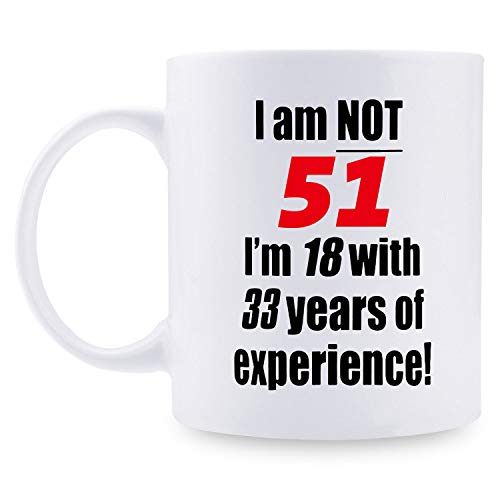 51 cumpleaños regalos para mujeres, regalo de cumpleaños de 1968 para mujeres, 51 años de edad, regalos de cumpleaños para mamá, esposa, amiga, hermana, ella, colega, compañero de trabajo – 11 oz
