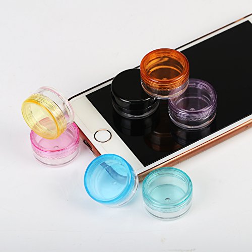 54pcs de Envases cosméticos de LANMOK con 3pcs raspador de colores varios, plástico, portátil para llenar Productos de cuidado de la piel, cosmético