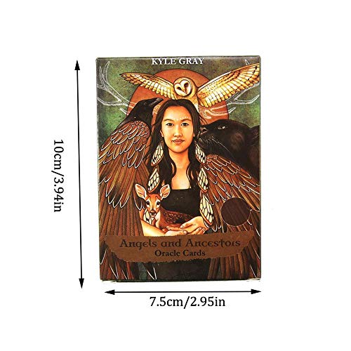 55 Piezas Juego De Cartas De Tarot - Crystal Angels Oracle Cards: Juego De Tarot De Tarjetas Oracle De Ángeles Y Ancestros, Una Baraja De 55 Cartas Y Una Guía, Tarjeta De Principiantes