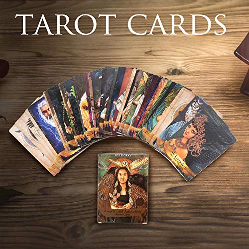 55 Piezas Juego De Cartas De Tarot - Crystal Angels Oracle Cards: Juego De Tarot De Tarjetas Oracle De Ángeles Y Ancestros, Una Baraja De 55 Cartas Y Una Guía, Tarjeta De Principiantes