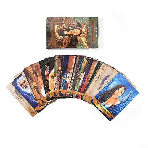 55 Piezas Juego De Cartas De Tarot - Crystal Angels Oracle Cards: Juego De Tarot De Tarjetas Oracle De Ángeles Y Ancestros, Una Baraja De 55 Cartas Y Una Guía, Tarjeta De Principiantes