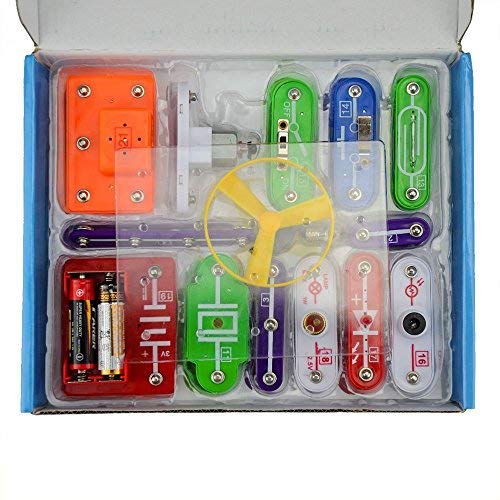 58 Kit de Ciencia DIY para Niños Kits de Experimento Bloques Electrónicos Circuitos de Ciencia Juguete Kit de Descubrimiento Educativo Seguro para 5-8 Edades Niños
