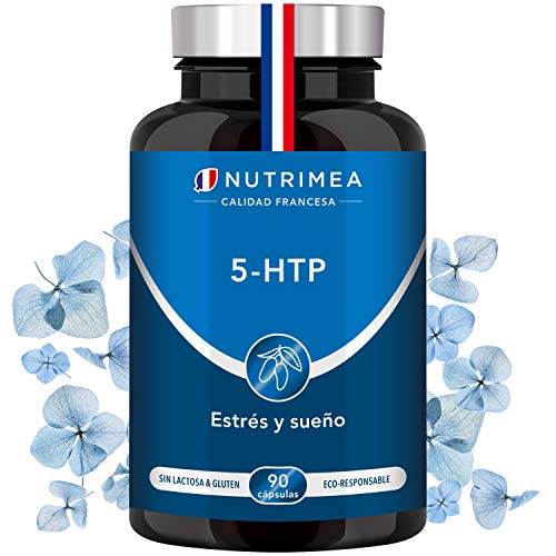 5HTP Triptofano, 300mg por día 5 HTP, Extracto Puro Semilla de Griffonia Simplicifolia, Aminoácido Mejora el Sueño,Reduce Estrés Ansiedad Insomnio, Alta Potencia, Fabricación Francesa…