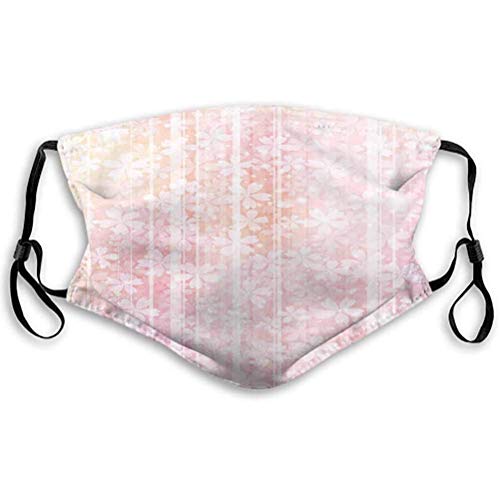 5PCS Outdoor Headwear Bandana Sports Scarf Face Cover,Hazy Floral Pattern,for Sport Outdoor